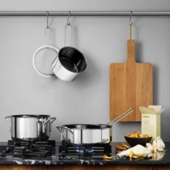 Stainless Steel sautépanna 24 cm keramisk Slip-Let® beläggning