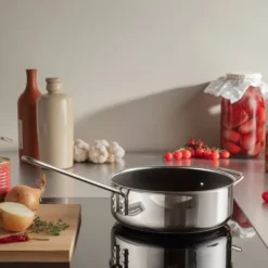 Stainless Steel sautépanna 24 cm keramisk Slip-Let® beläggning