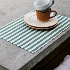 Statement Stripe Bordstablett 33x48 cm 2-pack Grön