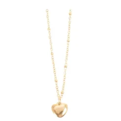 Steel - Essentials halsband kort med hjärta guld