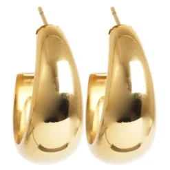 Steel - Soft Coll örhängen 24 mm guld