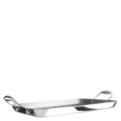 Stekplatta/grillplatta i stål 38x25 cm