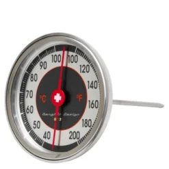 Stektermometer mekanisk 18 cm rostfritt stål