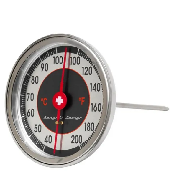 Stektermometer mekanisk 18 cm rostfritt stål