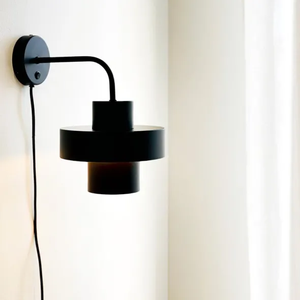 Stoke vägglampa 29 cm svart