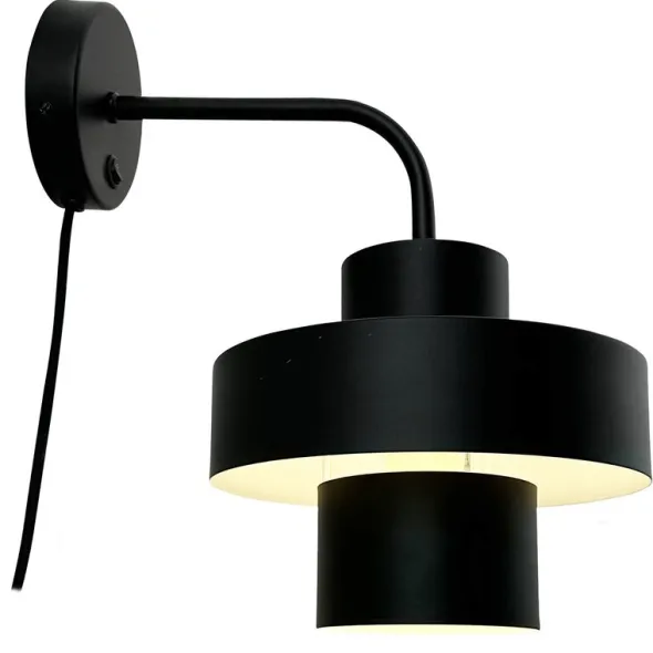 Stoke vägglampa 29 cm svart