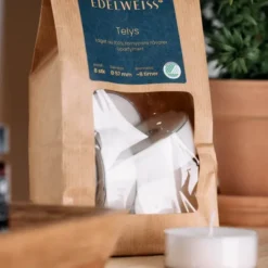 Stora värmeljus i plastkopp 8-pack stearin vit