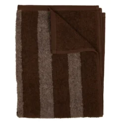Stripe handduk 50x70 cm kaffe