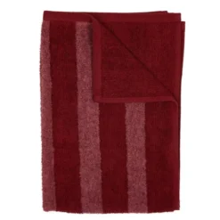 Stripe handduk 50x70 cm röd