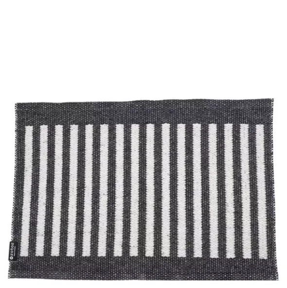 Stripes dörrmatta 70x50 cm svart/vit