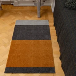 Stripes Horizontally golvmatta 120x67 cm dijon/grå