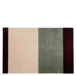 Stripes Horizontally golvmatta 120x67 cm bordeaux/grön/ivory