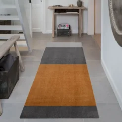Stripes Horizontally golvmatta 200x90 cm dijon/grå