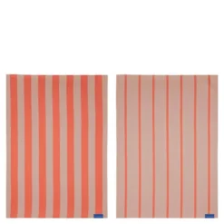 Stripes kökshandduk 70x50 cm latte