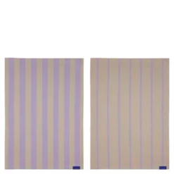 Stripes kökshandduk 70x50 cm sand