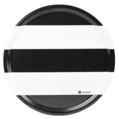 Stripes serveringsbricka 38x38 cm svart/vit