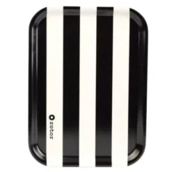 Stripes serveringsbricka 27x20 cm svart/vit