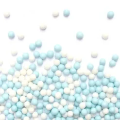 Strössel små kulor 55 g blå/vit