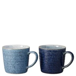 Studio Räfflad Mugg 40 cl 2-pack Blå