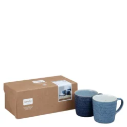 Studio Räfflad Mugg 40 cl 2-pack Blå