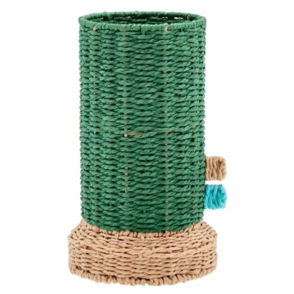 Styles Vas med glasbehållare 28 cm Grön