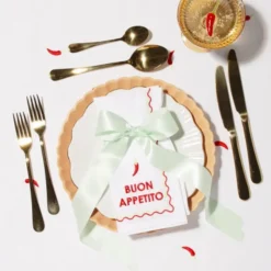 Summer Party servett 45 cm 2-pack BUON APPETITO white