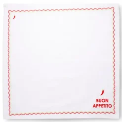 Summer Party servett 45 cm 2-pack BUON APPETITO white