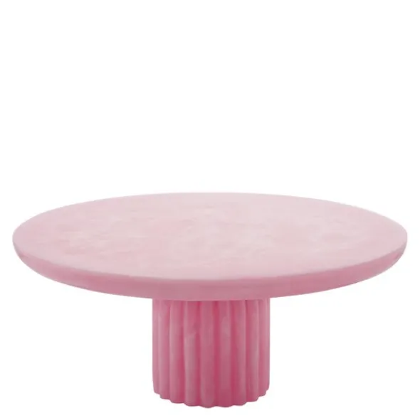 Summer Party tårtfat i resin 28 cm rosa