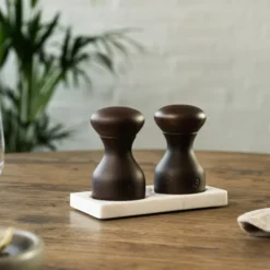 Tabletopper bricka för kvarnar 15 cm vit marmor
