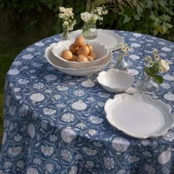 Tangier Pomegranate rund duk Ø160 cm blå