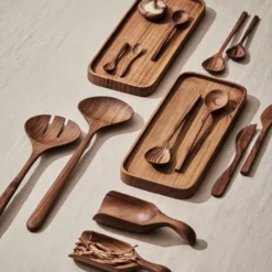 Teak smörkniv set 2 delar 18 cm