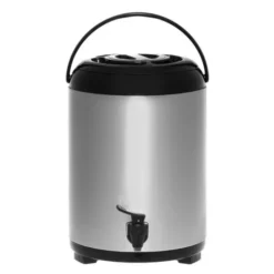 Termos med kran 10 L stål/svart