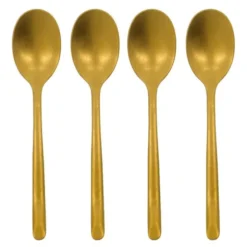 Tesked 14 cm 4-pack antik guldfinish