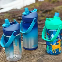 Thrive Flip Straw Kids flaska 0,4 L friendly forest