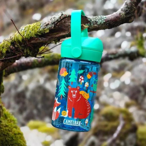Thrive Flip Straw Kids flaska 0,4 L friendly forest