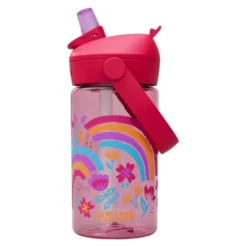 Thrive Flip Straw Kids flaska 0,4 L rainbow floral