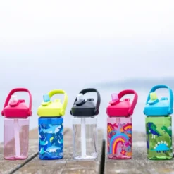 Thrive Flip Straw Kids flaska 0,4 L sharks and rays