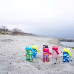 Thrive Flip Straw Kids flaska 0,4 L sharks and rays