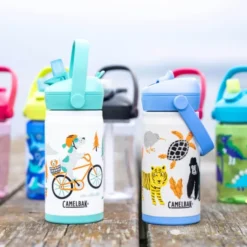 Thrive Flip Straw Kids VSS termosflaska 0,35 L biking dogs