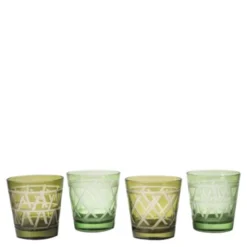 Tie Up Tumblers 8,5 cm 4-pack Olivgrön