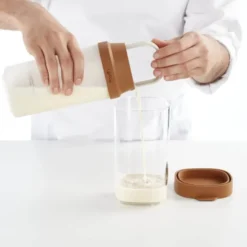 Tillverkningskärl för växtbaserad dryck 1 L terracotta/klar