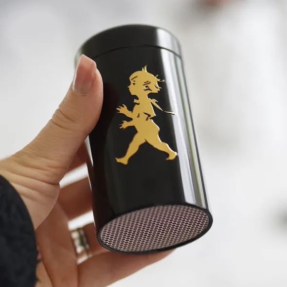 Tändsticksrör 10 cm Svart/Guld