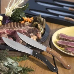 Tomahawk Steakkniv 4-pack Pakkaträ mörk