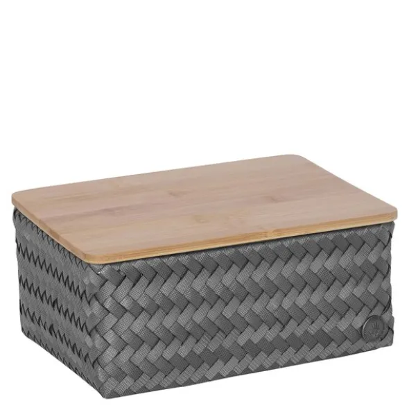 Top Fit Medium hög förvaringskorg med lock 24x18x11 cm dark grey