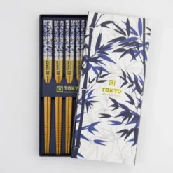 Ätpinneset 5-pack blå bambu