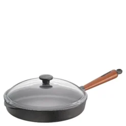 Traditional Traktörpanna med glaslock/trähandtag 28 cm