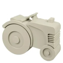 Traktor matlåda i plast två fack 14x11 cm grå