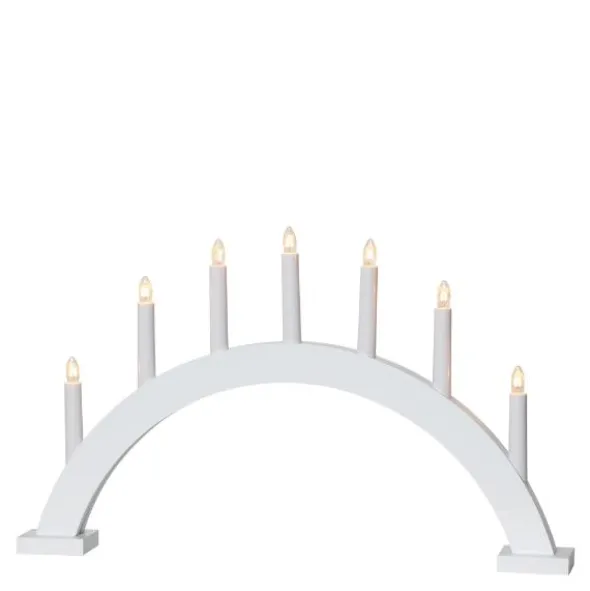 Trapp Adventsljusstake Båge 34 cm Vit