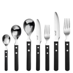 Trattoria bestickset 42 delar svart/stål
