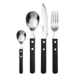 Trattoria bestickset 24 delar svart/stål